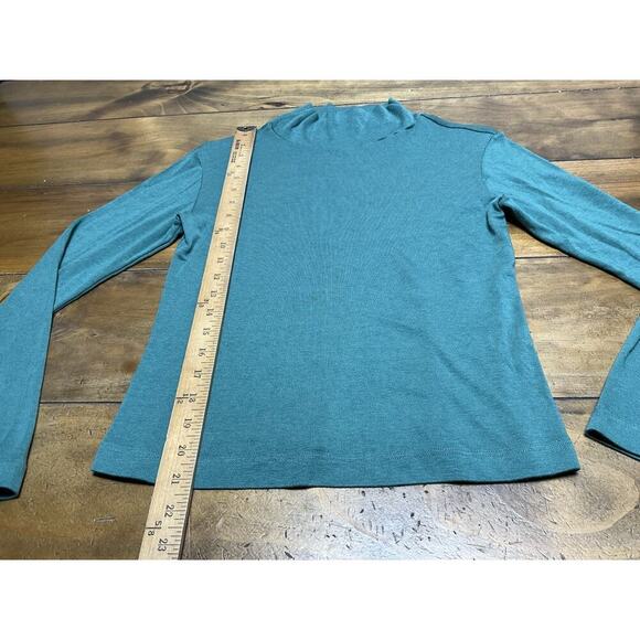 Bryn Walker Long Sleeve T Shirt Women’s Small Green Stretch Mock Neck - Picture 5 of 10